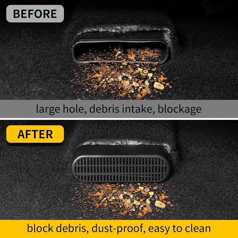 Maxzina Under Seat Vent Deflectors Compatible with 2015-2026 Ford F150 Rear Air Conditioning Vent Cover Plug-in Rear Floor AC Vent Filter Cooler Summer Air Vent Extension for 2025 F-150 Accessories - Image 2